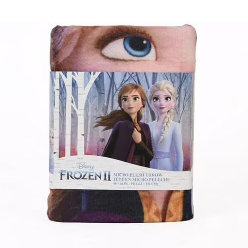 Jeté très doux en micropeluche Anna Elsa de La reine des neiges 2 de Disney pour enfants