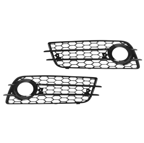 2 Pcs Bumper Fog Light Grille 8K0807681C01C Fog Lamp Cover Trim for A4 B8 S4 Models 2008‑2012