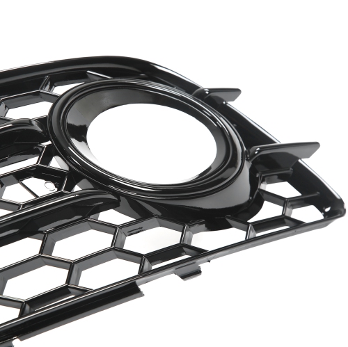 2 Pcs Bumper Fog Light Grille 8K0807681C01C Fog Lamp Cover Trim for A4 B8 S4 Models 2008‑2012