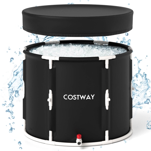 Costway Foldable Ice Bath Tub with Plunge Pool for Recovery Cold Water Therapy Training