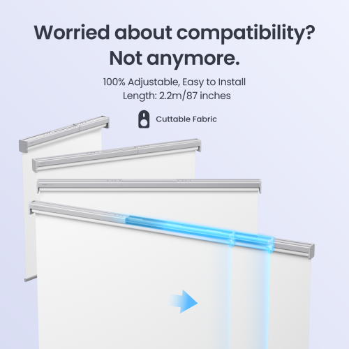 SwitchBot Roller Shade | Smart Automatic Blinds, Fits Any Window - Grey