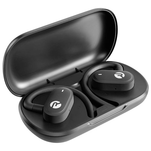 Écouteurs boutons 100 % sans fil à isolation sonore ouverts Everyday de Raycon - Noir