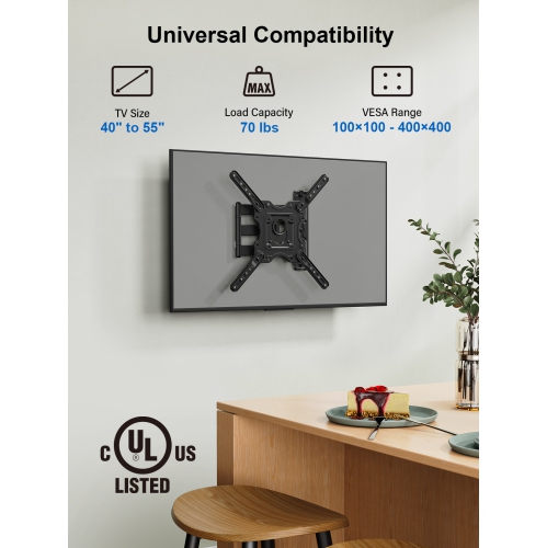 Ergo AV Premium Motion Mount for TVs 40″ to 55″