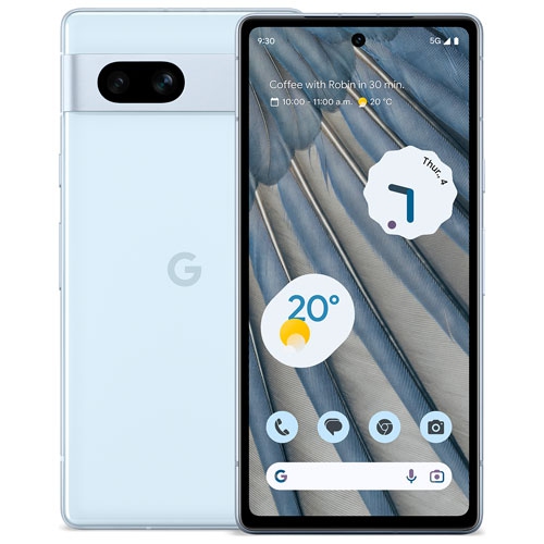 Image 1 de 10.. Tout nouveau - Pixel 7a 128&nbsp;Go de Google - Mer - Déverrouillé