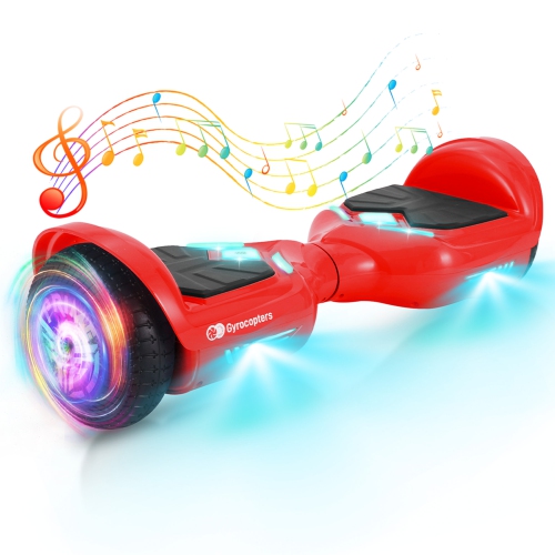 Gyrocopters Prime All-Terrain Hoverboard | Speed up to 15km/h | 300W Powerful Motor | 6.5” LED wheels | 165 lbs weight capacity | UL2272 certified |