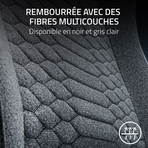 Fauteuil de jeu ergonomique en tissu Iskur V2 X de Razer - Gris
