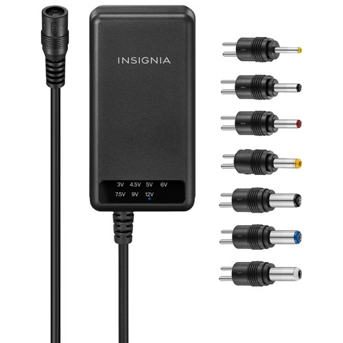 Adaptateur c.a. universel 22,5 W d'Insignia avec 7 embouts et USB-A