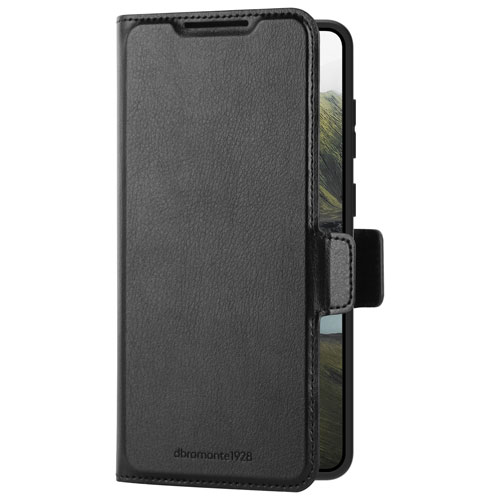 Étui à rabat Oslo Pro de dbramante1928 pour Galaxy S25 Edge - Noir