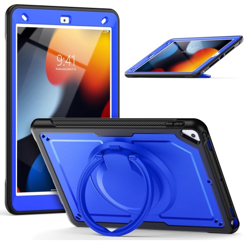XCRS  Heavy Duty Shockproof Cover With Rotating Stand Handle Grip Case for Ipad 10.2 Inch (2021 / 2020 / 2019)