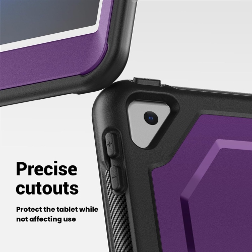 XCRS Heavy Duty Shockproof Cover with Rotating Stand Handle Grip Case for iPad 10.2 inch