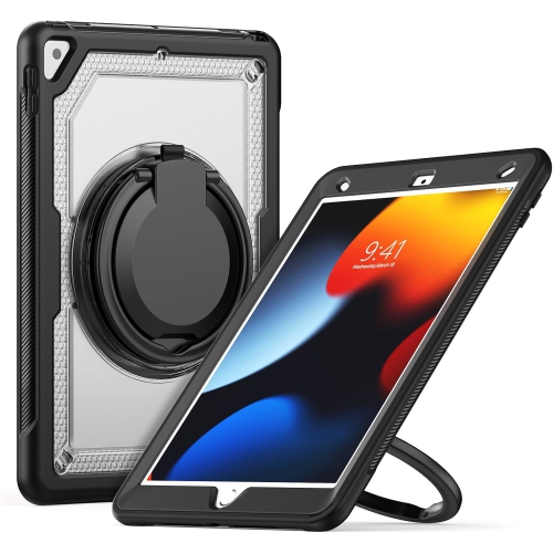 XCRS Heavy Duty Shockproof Cover with Rotating Stand Handle Grip Case for iPad 10.2 inch