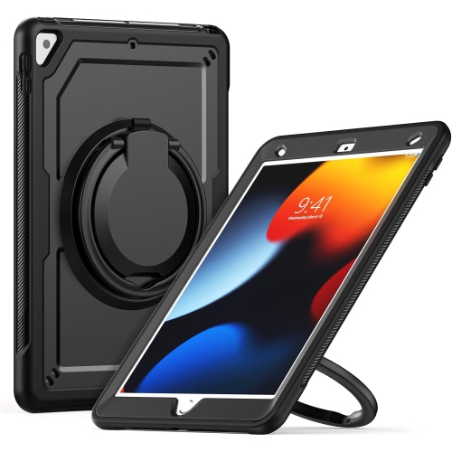 XCRS Heavy Duty Shockproof Cover with Rotating Stand Handle Grip Case for iPad 10.2 inch