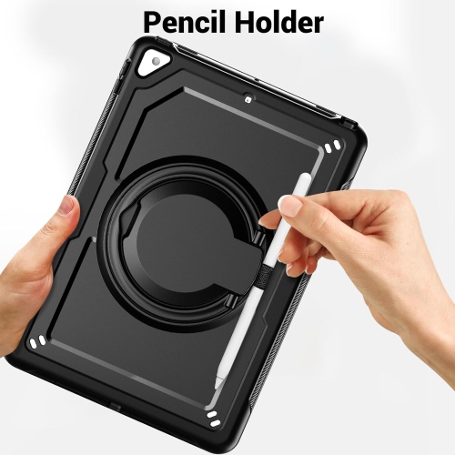 XCRS Heavy Duty Shockproof Cover with Rotating Stand Handle Grip Case for iPad 10.2 inch