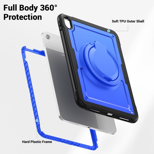 XCRS Heavy Duty Shockproof Cover with Rotating Stand Handle Grip Case for iPad 10.9 inch 10th Gen 11th Gen