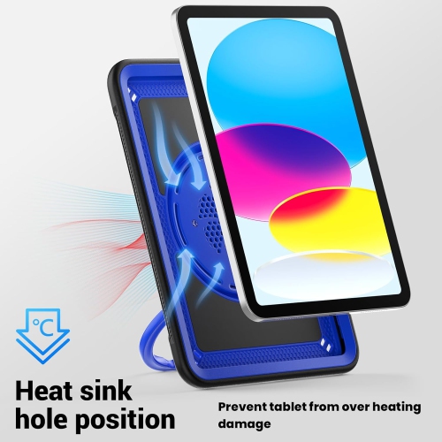 XCRS Heavy Duty Shockproof Cover with Rotating Stand Handle Grip Case for iPad 10.9 inch 10th Gen 11th Gen