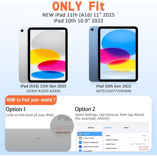 XCRS Heavy Duty Shockproof Cover with Rotating Stand Handle Grip Case for iPad 10.9 inch 10th Gen 11th Gen