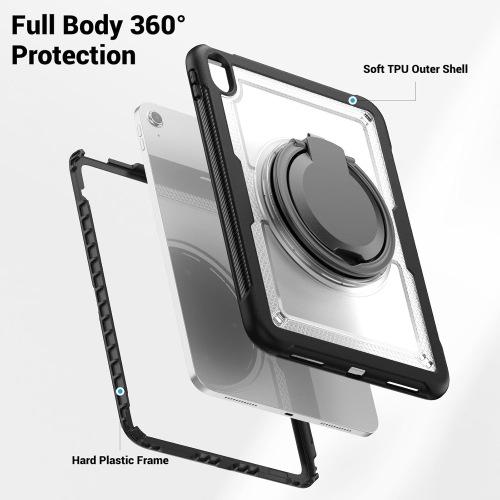 XCRS Heavy Duty Shockproof Cover with Rotating Stand Handle Grip Case for iPad 10.9 inch 10th Gen 11th Gen