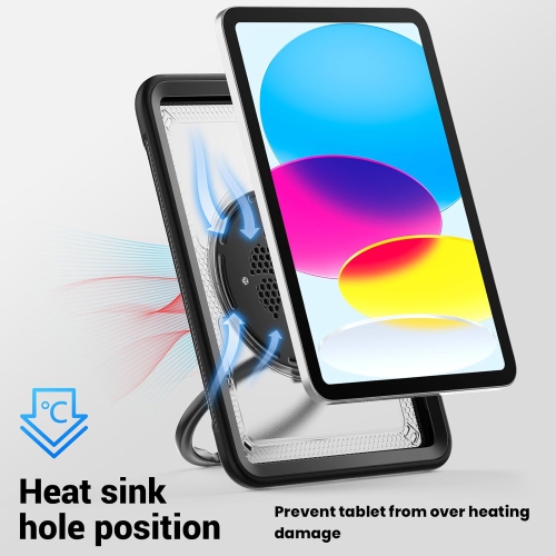 XCRS Heavy Duty Shockproof Cover with Rotating Stand Handle Grip Case for iPad 10.9 inch 10th Gen 11th Gen