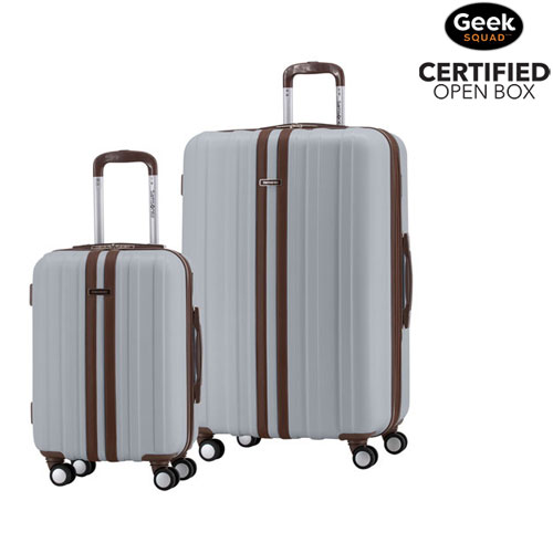 Open Box - Samsonite Spectacular LTD 2-Piece Hard Side Expandable Luggage Set - Silver/Brown