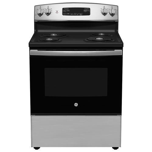 Open Box - GE 30" 5.0 Cu. Ft. Freestanding Electric Coil Top Range (JCBS350SVSS) - Stainless Steel - Scratch & Dent