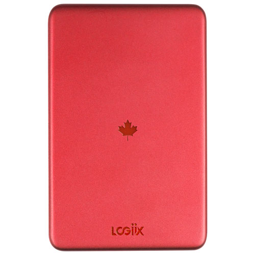 Chargeur portable USB-C de 5000 mAh et 20 W Piston Power Slim Mag de Logiix avec MagSafe - Rouge Canada