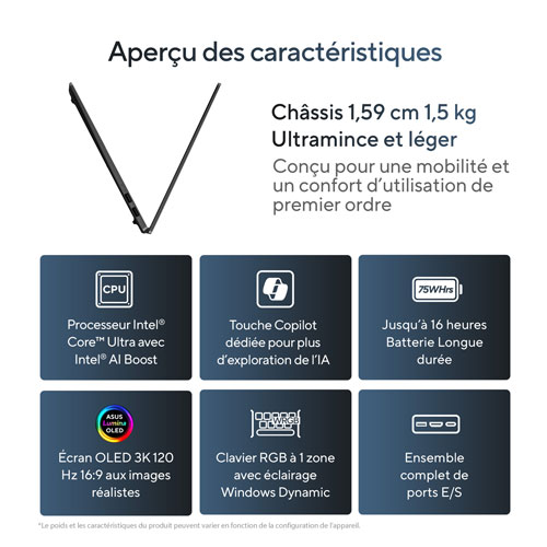 ASUS Vivobook S16 16" AI Laptop - Neutral Black