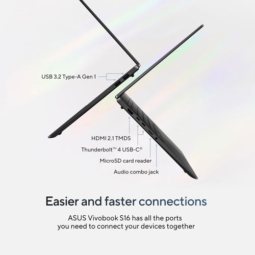 ASUS Vivobook S16 16" AI Laptop - Neutral Black
