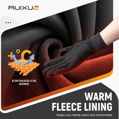 Warm Winter Gloves, Running Gloves Mens Womens Thermal Lightweight Anti-Slip Touchscreen Runing Driving Gloves, Medium