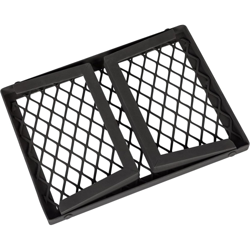 Medium Portable Folding Camping Grill Grate - 19.5 x 12.2 x 6.5 Inches, Black Steel