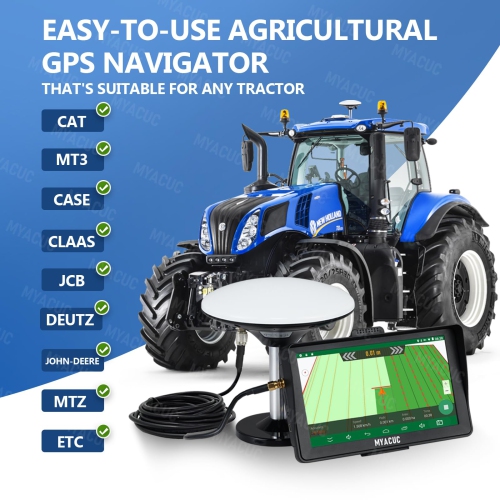 Tracteur agricole 7 pouces Navigateur GPS Harvester Haute précision Navigateur agricole GPS Système de navigation GPS agricole