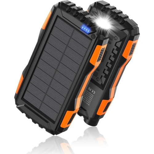 Image 1 de 6.. Chargeur portable à énergie solaire 42800&nbsp;mAh de Mregb – Recharge rapide, chargeur portatif avec lampe de poche.