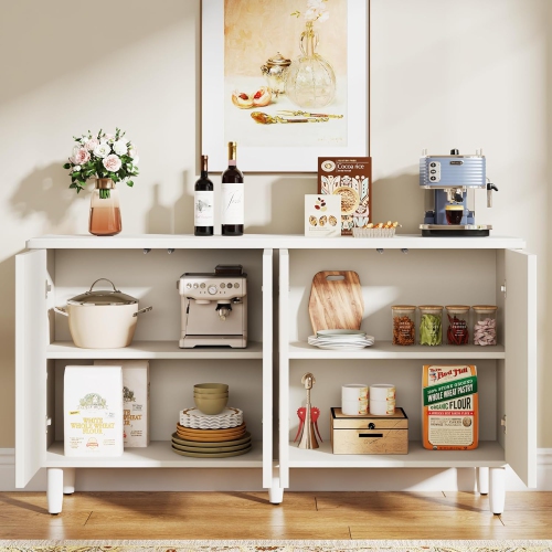 Tribesigns Buffet Cabinet Sideboard with Storage, 59.4-Inch Storage Cabinet Modern Sideboard Buffet Table