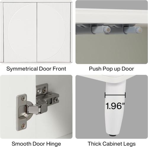 Tribesigns Buffet Cabinet Sideboard with Storage, 59.4-Inch Storage Cabinet Modern Sideboard Buffet Table