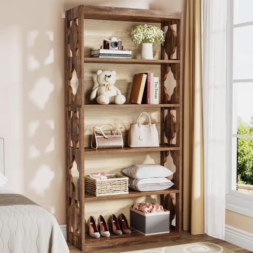 Tribesigns 6-Tier Bookcase, 70-Inch Tall Freestanding Bookshelf with Storage Shelves