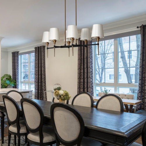 6 -Light Matte Brass Modern/contemporary For Use in Bedrooms, Dining Rooms, Foyers, Kitchens, Living Rooms Chandelier