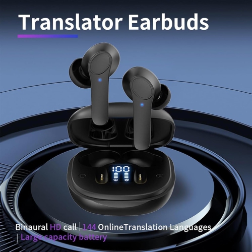 Écouteurs boutons Smart Translate 144 Languages avec technologie Real Time Translator Voice, sans fil