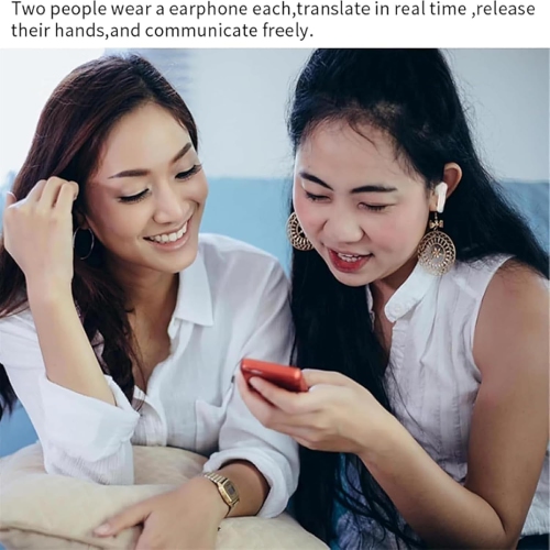 Écouteurs boutons Smart Translate 144 Languages avec technologie Real Time Translator Voice, sans fil