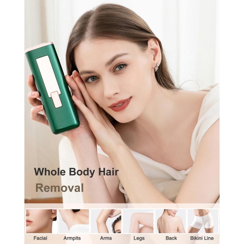 Épilation laser pour femmes et hommes, appareil d'épilation avec épilation rafraîchissante pour jambes faciales Bras tout le corps à la maison