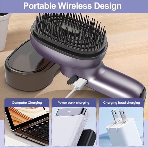 Electric Scalp Massage Comb, Portable Scalp Massager Electric, Unique Essential Oil Atomization Function, Relieve Head Pressure