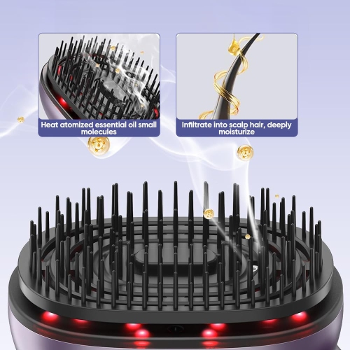 Electric Scalp Massage Comb, Portable Scalp Massager Electric, Unique Essential Oil Atomization Function, Relieve Head Pressure