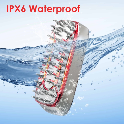 Peigne de croissance des cheveux chevelus, massage de la tête avec des essences médicinales, augmentation de la densité des cheveux, contrôle de