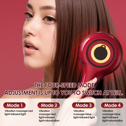 Red and Blue light Scratching Hair Growth Massage Comb Scalp Oil Applicator Electric Scalp Massager Brush