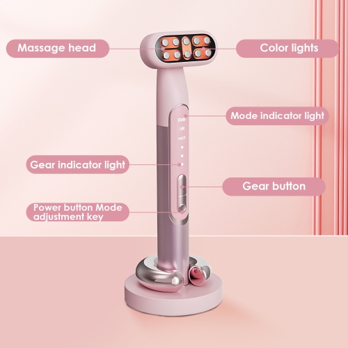 Vendre à succès EMS Micro-courant Hot Compress Lighten Dark Circles Electric Eye Skin incare Wand Anti Aging Therapy Eye Massager pour les yeux