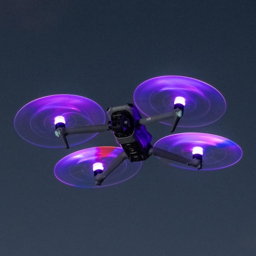 Image 1 of 5.. Rechargeable LED Light Flash Foldable Quick-Release Propellers for DJI AIR 3, 2 Pair
