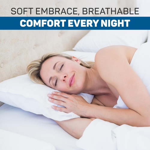 Canadian Linen Cotton Envelope Pillow Protector Sleeve Encasement 20"x26" Standard 2 pack Soft Breathable Noiseless Cooling Home Bed Bug Proof Fabric