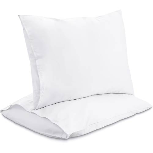 Canadian Linen Cotton Envelope Pillow Protector Sleeve Encasement, 20"x30" Queen 2 pack Soft Breathable Noiseless Cooling Bed Bug Proof Fabric Bedding