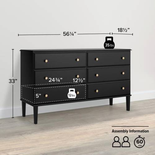 Lux 6 Drawer Dresser