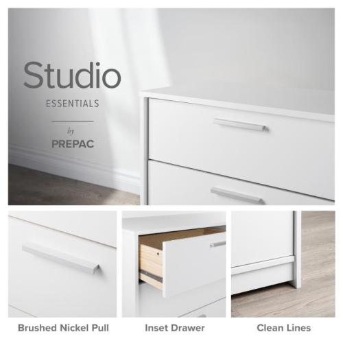 Studio Essentials 2-drawer Nightstand in White