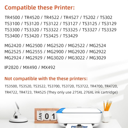 Pitooler 245XL Ink Cartridge Replacement for Canon PG-245/243 Black - Compatible with Pixma TS3420, TR4520, MX492, and more