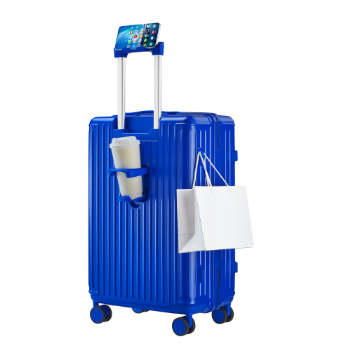 WINGOMART 3-Piece Luggage Set Lightweight Durable PC+ABS Hardshell, Double Spinner Wheels, TSA Lock - 22in/26IN/30in - BLUE